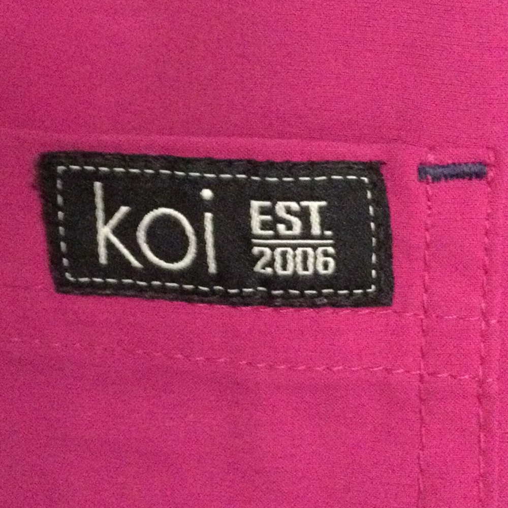 Koi Women's Vibrant Pink scrub Bottoms - Picture 2 of 9